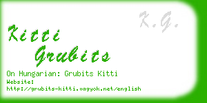 kitti grubits business card